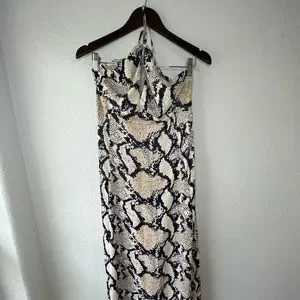 Robe Lace-up Ark & Co. En Simili Serpent - Taille S - Gris - Neuve Avec étiquettes